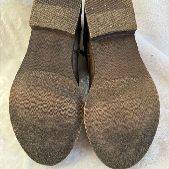 Torrid Brown Moto Boots with Sweater Trim - Picture 5 of 5